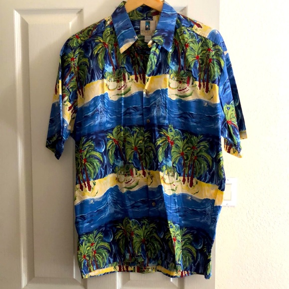 🏝 Kahala by Nordstrom Hawaiian Island Shirt - Picture 1 of 7